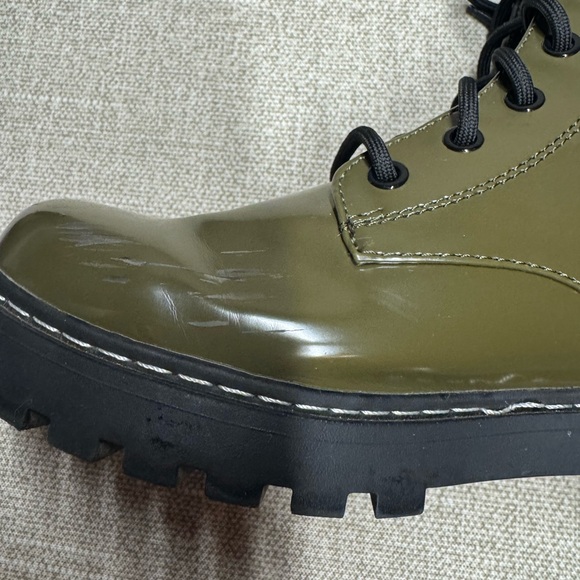 Green Lace Up Boots Women’s - Picture 3 of 4